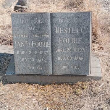 FOURIE Jan D. -1967 & Hester C. -1971