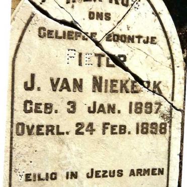 NIEKERK Pieter J., van 1897-1898