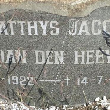 HEEVER Matthys Jacobus, van den 1922-1990