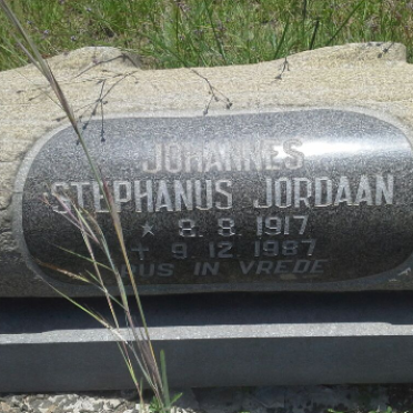 JORDAAN Johannes Stephanus 1917-1987