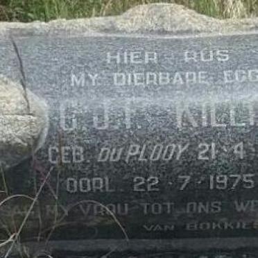 KILLIAN G. J. F. nee DU PLOOY 1918-1975