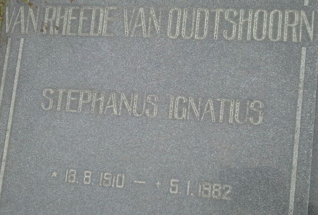 OUDTSHOORN Stephanus Ignatius, van Rheede van 1910-1982