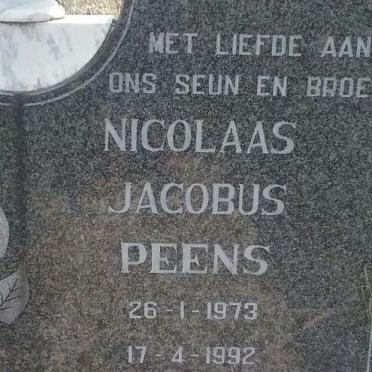 PEENS Nicolaas Jacobus 1973-1992