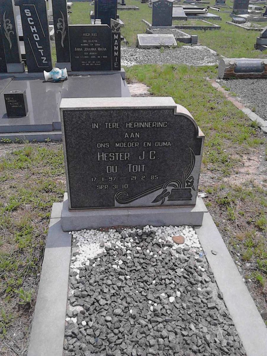TOIT Hester J.C., du 1897-1985