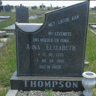 THOMPSON Anna Elizabeth 1930-1985