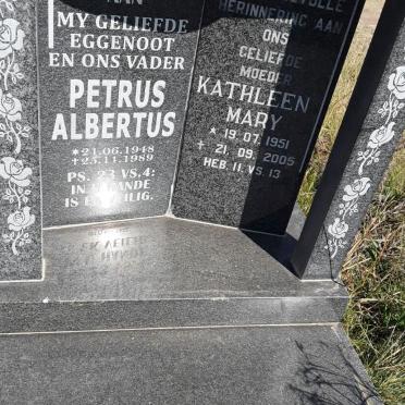 VENTER Petrus Albertus 1948-1989 &amp; Kathleen Mary 1951-2005