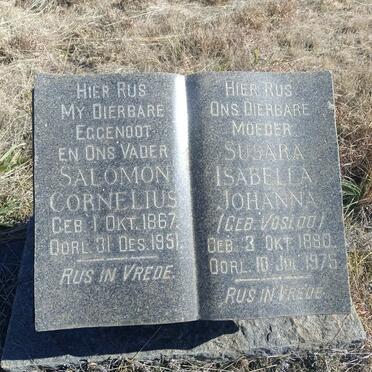 ? Salomon Cornelius 1867-1951 & Susara Isabella Johanna VOSLOO 1880-1975