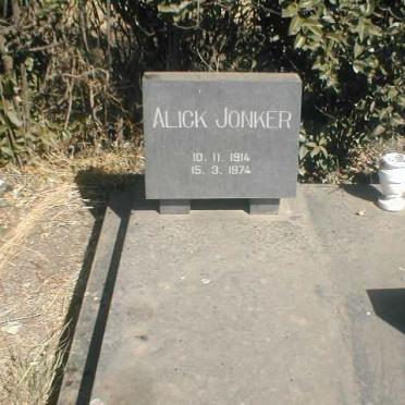 JONKER Alick 1914-1974