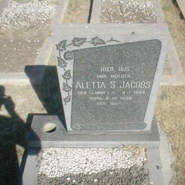 JACOBS Aletta S. nee LUBBE 1858-1939