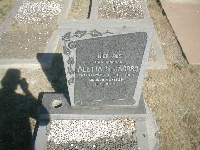 JACOBS Aletta S. nee LUBBE 1858-1939