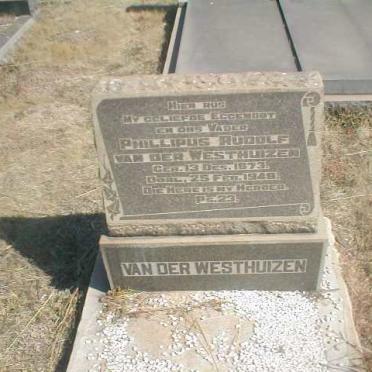 WESTHUIZEN Phillipus Rudolf, van der 1873-1948