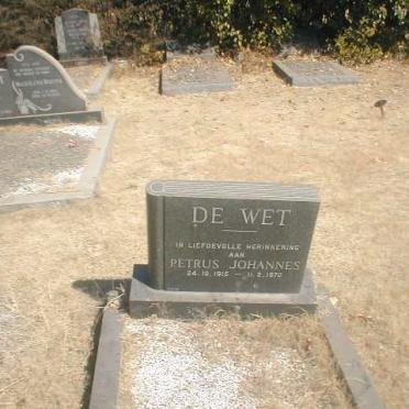 WET Petrus Johannes, de 1915-1970