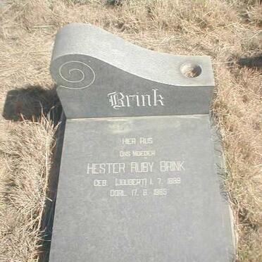 BRINK Hester Ruby geb. JOUBERT 1889-1965