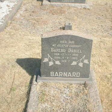 BARNARD Barend Daniel 1882-1963