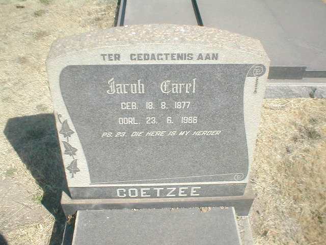 COETZEE Jacob Carel 1877-1966