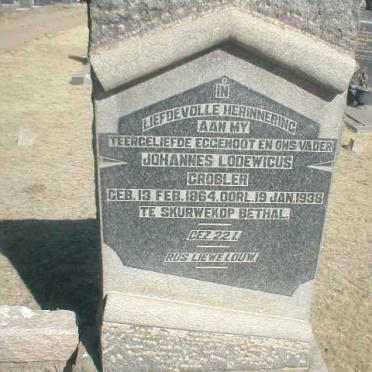 GROBLER Johannes Lodiwicus 1864-1938