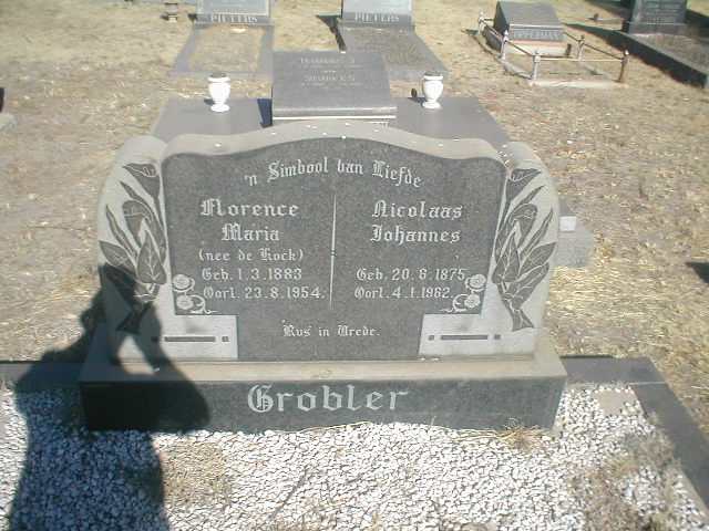 GROBLER Nicolaas Johannes 1875-1962 &amp; Florence Maria DE KOCK 1883-1954