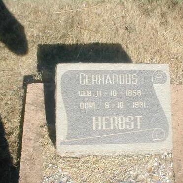 HERBST Gerhardus 1858-1931