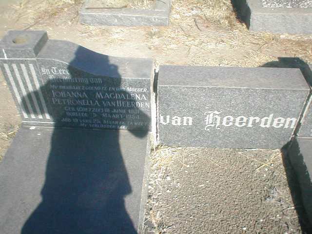 HEERDEN Johanna Magdalina Petronella, van, geb. COETZEE 1881-1954