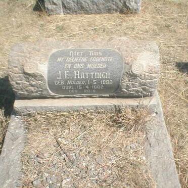 HATTINGH J.E. geb. MULDER 1892-1962