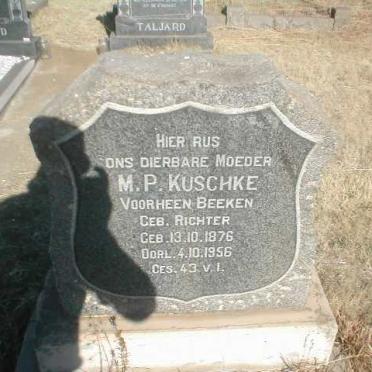 KUSCHKE M.P., voorheen BEEKEN, geb. RICHTER  1876-1956