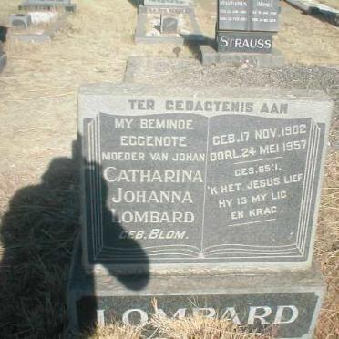LOMBARD Catharina Johanna geb. BLOM 1902-1957
