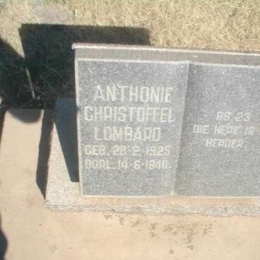 LOMBARD Anthonie Christoffel 1925-1940
