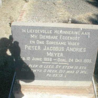 MEYER Pieter Jacobus Andries 1898-1935