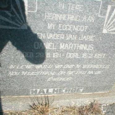 MALHERBE Daniel Marthinus -1957