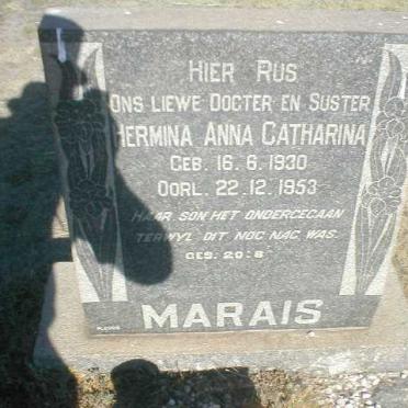MARAIS Hermina Anna Catharina 1930-1953