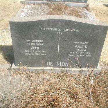 MON Jopie, de 1904-1968 &amp; Anna C. VILJOEN 1914-2000