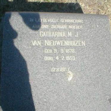 NIEUWENHUIZEN Catharina M.J., van 1878-1953