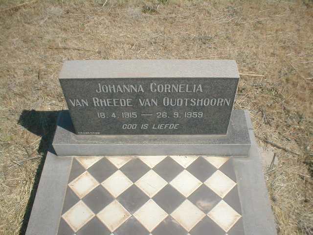 OUDTSHOORN Johanna Cornelia, van Rheede van 1915-1959