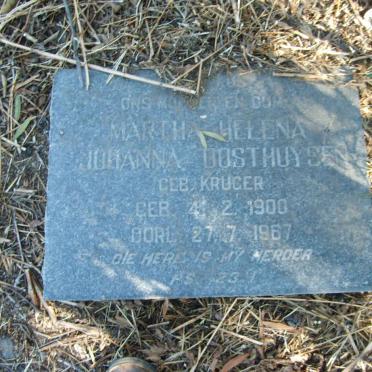 OOSTHUYSEN Martha Helena Johanna nee KRUGER 1900-1967