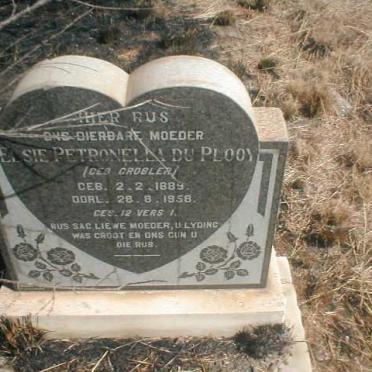 PLOOY Elsie Petronella, du geb. GROBLER 1889-1958