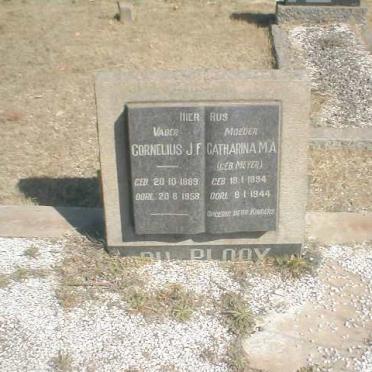 PLOOY Cornelius J F, du 1889-1958 &amp; Catharina M A MEYER 1894-1944