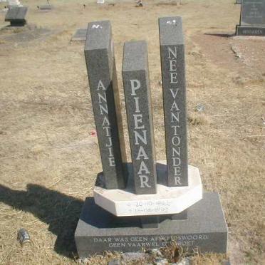 PIENAAR Annatjie nee VAN TONDER 1963-1990
