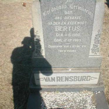 RENSBURG Bertus, van 1900-1963