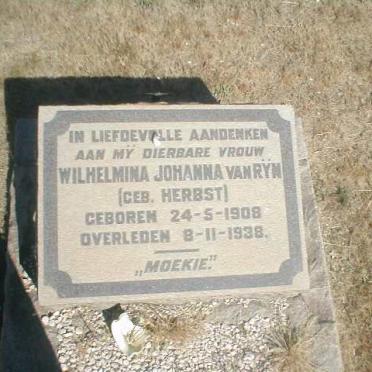 RYN Wilhelmina Johanna, van nee HERBST 1908-1938
