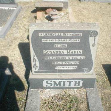 SMITH Susanna Maria 1878-1959