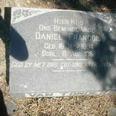 TONDER Daniel Francois, van 1894-1962