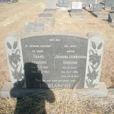 TERBLANCHE Frans Frederik 1872-1967 &amp; Johanna L.C. DE JAGER 1885-1976