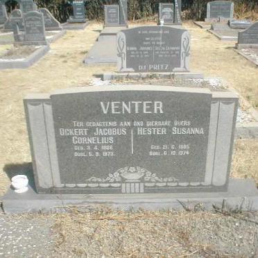 VENTER Ockert Jacobus Cornelius 1886-1973 &amp; Hester Susanna 1885-1974