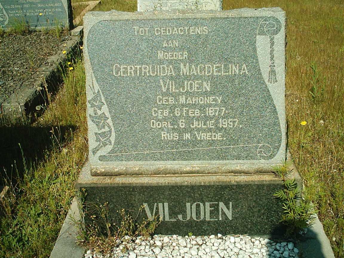 VILJOEN Gertruida Magdalena nee MAHONEY 1877-1957