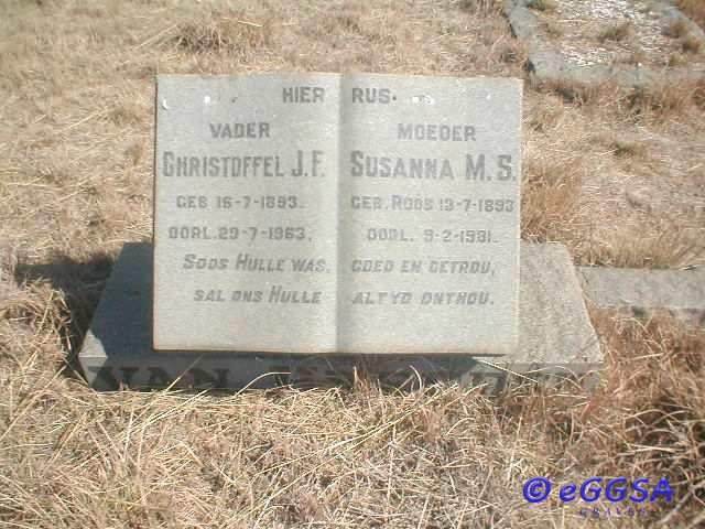 HEERDEN Christoffel J.F., van 1893 -1963 &amp; Susanna M.S. geb. ROOS 1893-1981