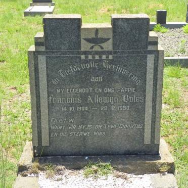 BOTES Francois Allewyn 1904-1950