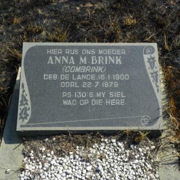 BRINK Anna M. voorheen COMBRINK nee DE LANGE 1900-1979