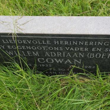 COWAN Willem Adriaan 1935-1982