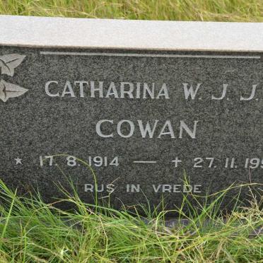 COWAN Catharina W.J.J. 1914-1991