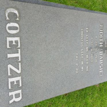 COETZER Judith 1926-1990